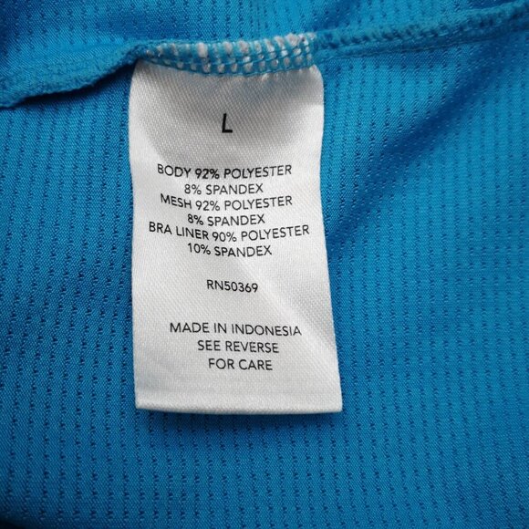 Moret Ultra Speed-Dri Ladies Size Large Blue Black & Lime Racer Back Top - Picture 6 of 9